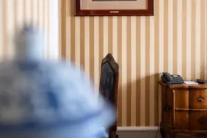 Savoy Zimmer Ein gerahmtes Bild an der Wand in einem Innenraum.