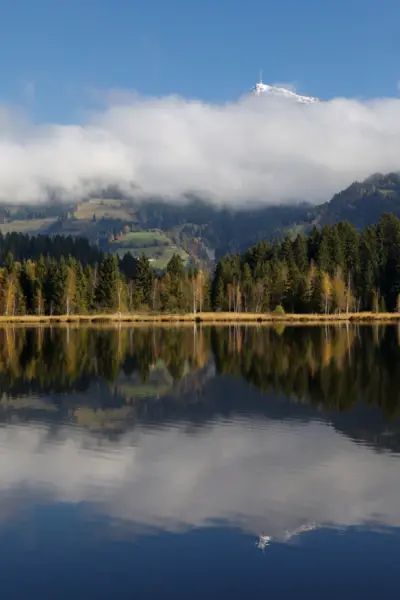 Schwarzsee im Winter Schwarzsee im Sommer