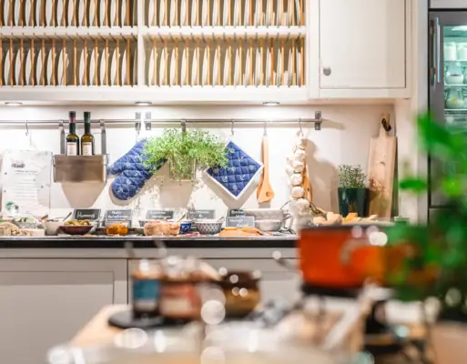 Frühstücksbuffet im HENRI Hamburg Frühstücksbuffet in der Hausküche im HENRI Hamburg