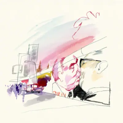 Illustration der Berliner Mauer Zeichnung eines Mannes, der einen anderen Mann küsst.